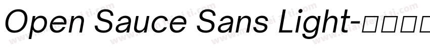 Open Sauce Sans Light字体转换